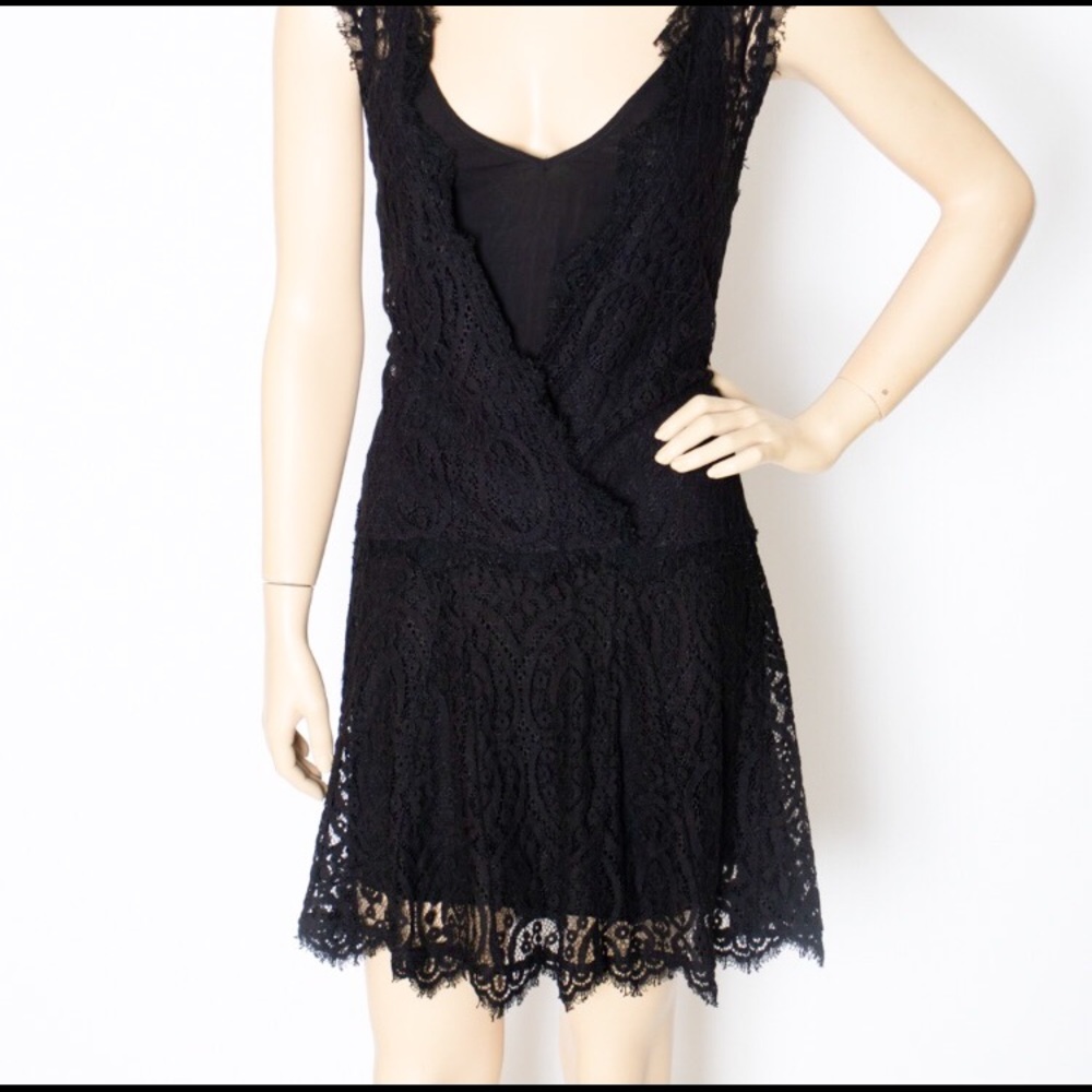 Free People Black Lace Dress
